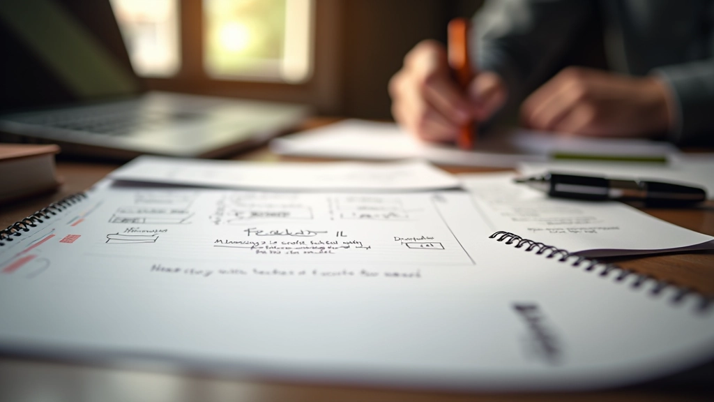 Detailed notes and feedback documentation spread across desk with written observations from playtesting session